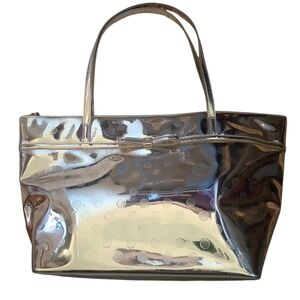 Kate Spade "Camellia Street Sophie" Gold Mirrored Polka Dotted Tote